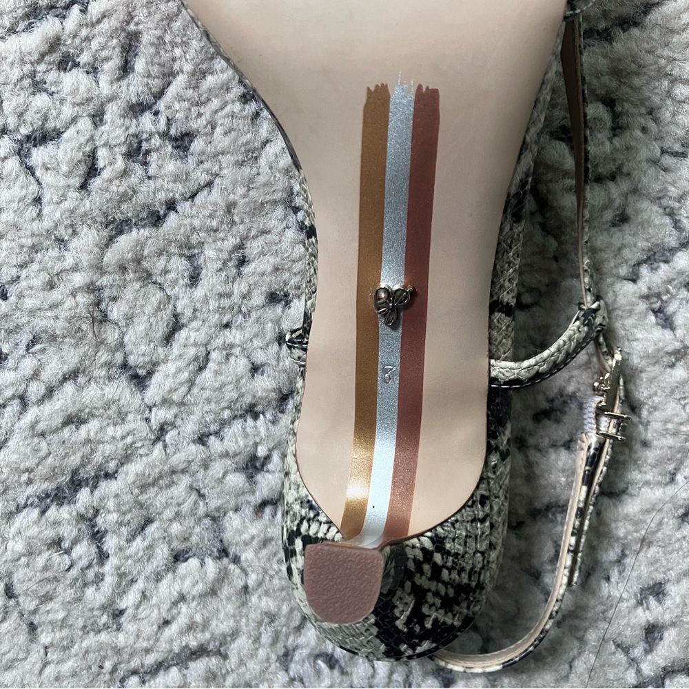 Strappy snakeskin Sam Edelman heels - Picture 5 of 14